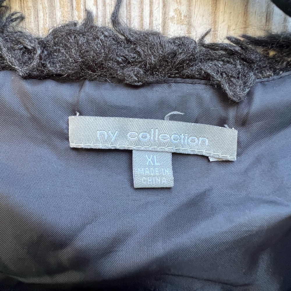 NY COLLECTION Faux Fur Short Shawl jacket Women’s XL - Picture 4 of 8